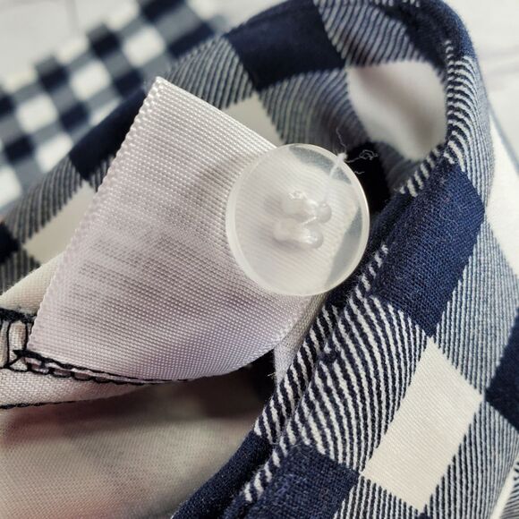 ☔️🩵NWT Crown & Ivy Blue & White Checkered Cropped Ankle Pants Size 4 - Picture 11 of 11